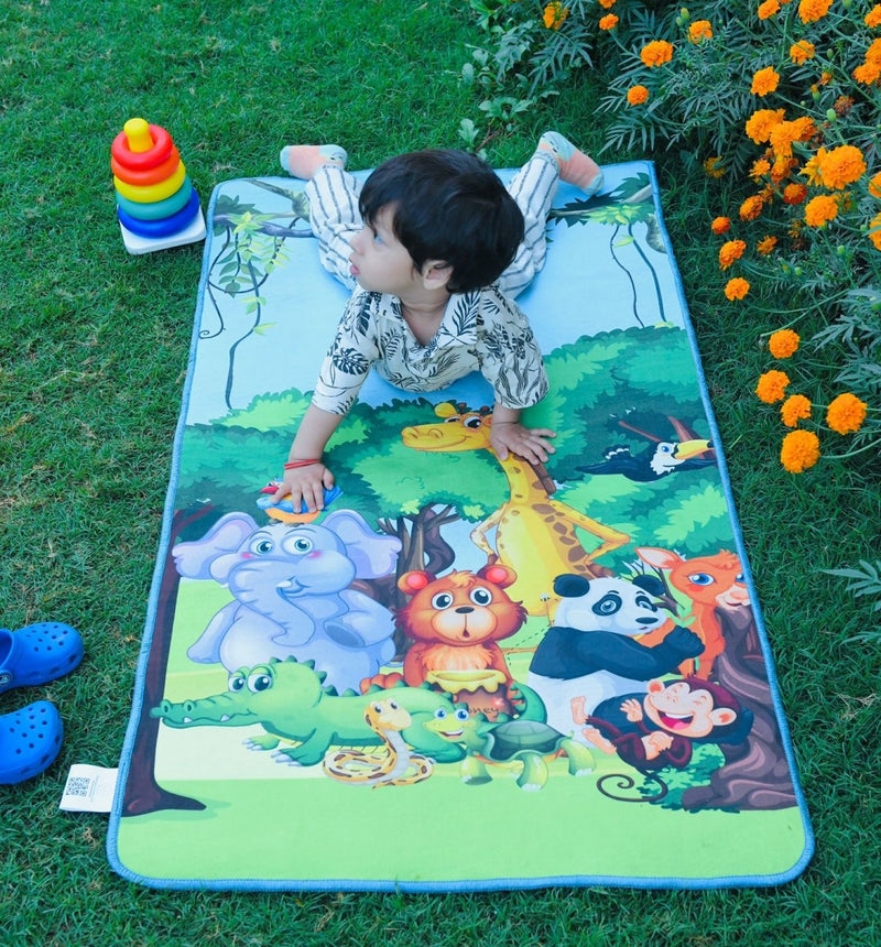 Buy Jungle friends kids yoga mat | Shop Verified Sustainable Yoga Mat on Brown Living™