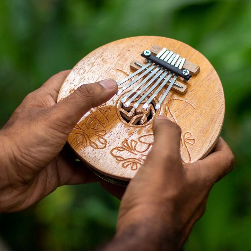 Buy Kalimba 7 keys- Plain engraved Iguana | Shop Verified Sustainable Musical Instruments on Brown Living™