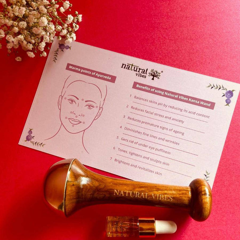 Buy Kansa Face Massage Wand with FREE Gold Beauty Elixir Oil | Shop Verified Sustainable Massager on Brown Living™