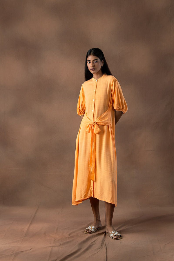 Buy Kesari Sugarcane Fabric Shirt Dress | Shop Verified Sustainable Products on Brown Living