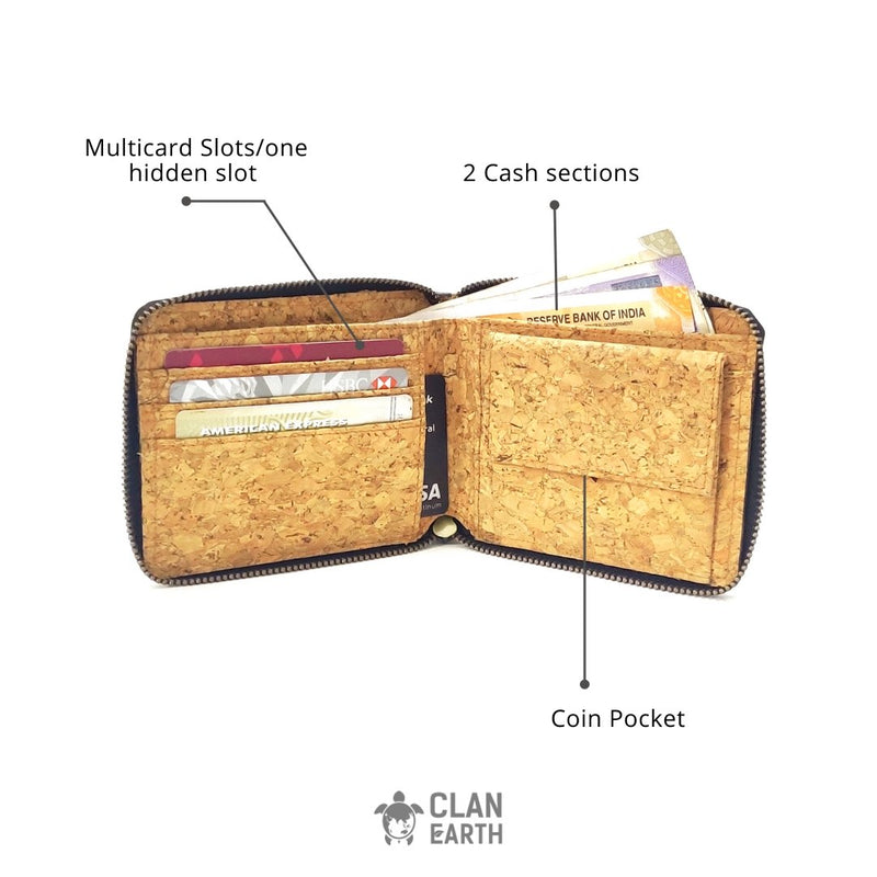 Buy Kiwi Printed Cork wallet | Shop Verified Sustainable Wallet on Brown Living™