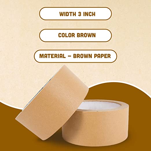 Buy Kraft Paper Tape For Packing | 2 inch tape, 50 Meters | Pack Of 6 | Brown Eco-Friendly Tape | Shop Verified Sustainable Packing Tape on Brown Living™