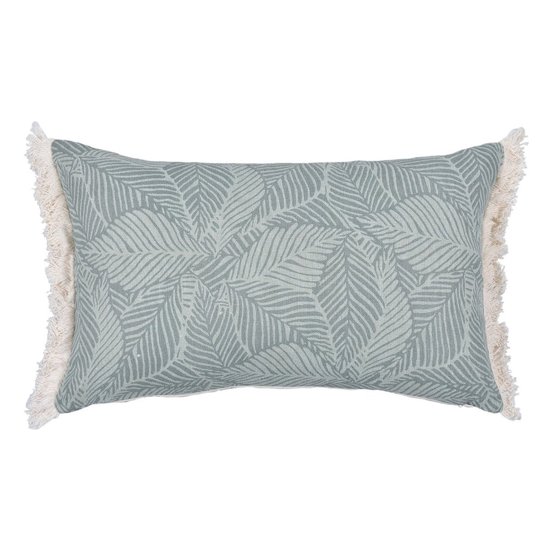 Leafy Serenity Printed Lumbar Cushion Cover - Set of 2 | Verified Sustainable Covers & Inserts on Brown Living™