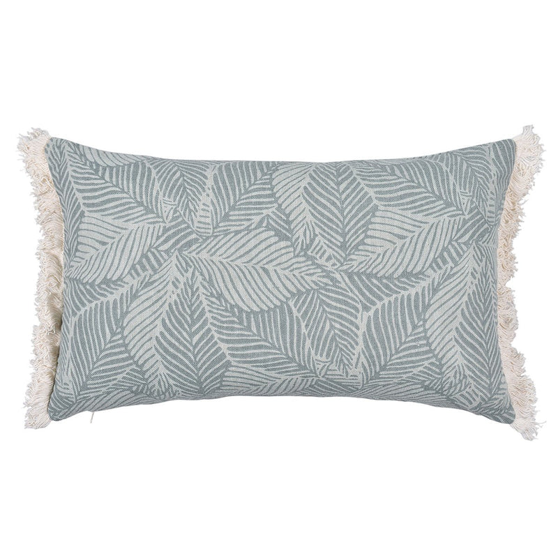 Leafy Serenity Printed Lumbar Cushion Cover - Set of 2 | Verified Sustainable Covers & Inserts on Brown Living™