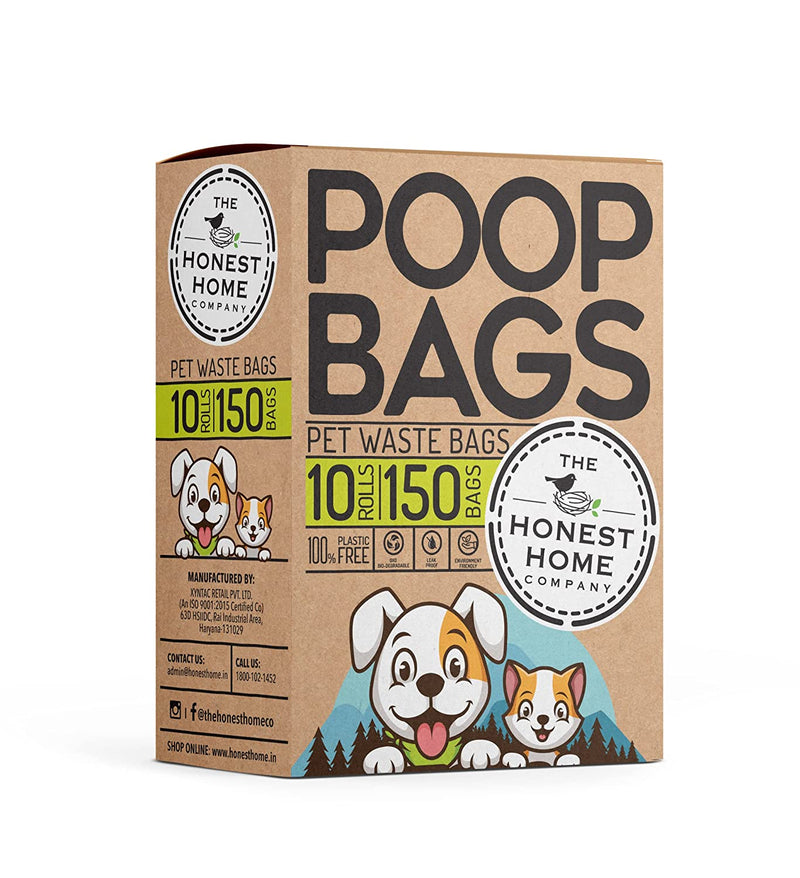 Leak-Proof Pet Waste Bags- 150 Bags (10 Rolls x 15 Bags) | Verified Sustainable Pet Cleaning Supplies on Brown Living™