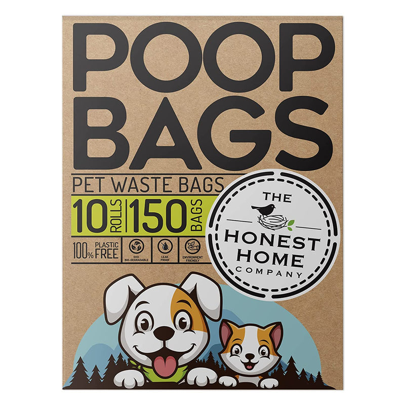 Leak-Proof Pet Waste Bags- 150 Bags (10 Rolls x 15 Bags) | Verified Sustainable Pet Cleaning Supplies on Brown Living™