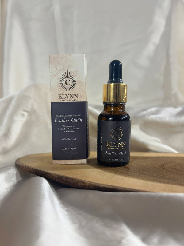 Leather Oudh Diffuser Oil- 15 ml | Verified Sustainable Candles & Fragrances on Brown Living™