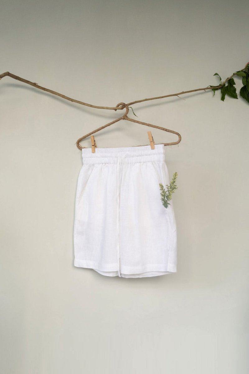 Buy Linen Safari Shorts | Shop Verified Sustainable Womens Shorts on Brown Living™