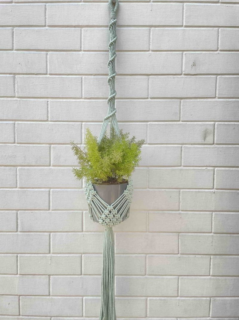 Buy Macrame Plant Hanger Diamond Mesh | Shop Verified Sustainable Pots & Planters on Brown Living™