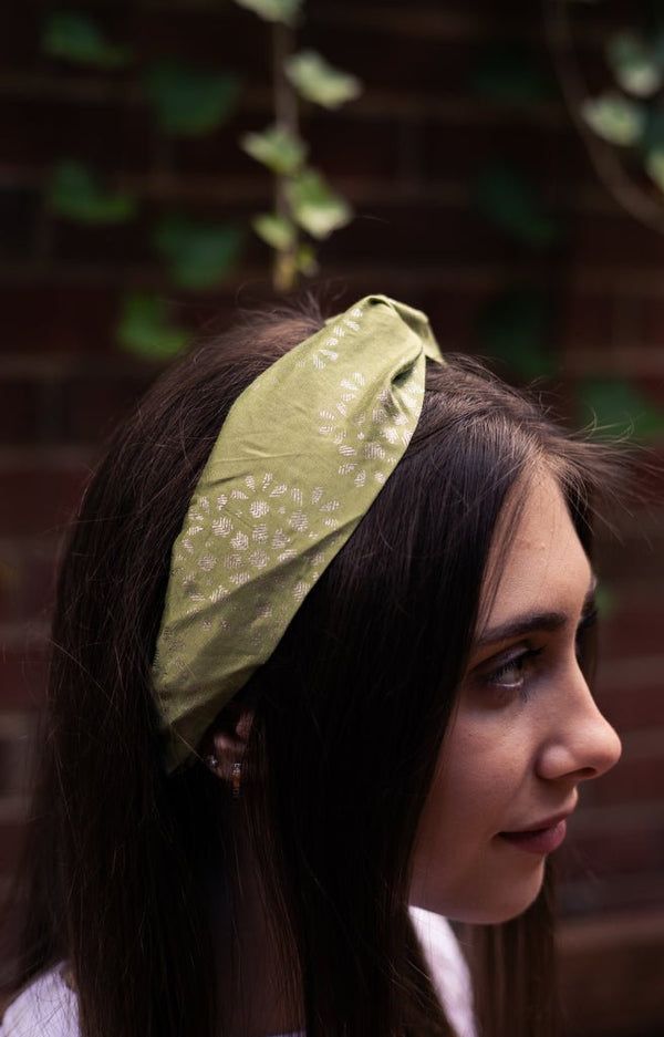 Buy Maria Embroidered Soft Knot Headband | Shop Verified Sustainable Products on Brown Living