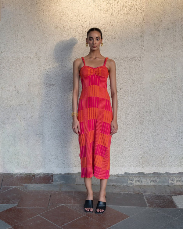 Buy Maya Dress - Pink and orange | Shop Verified Sustainable Womens Dress on Brown Living™