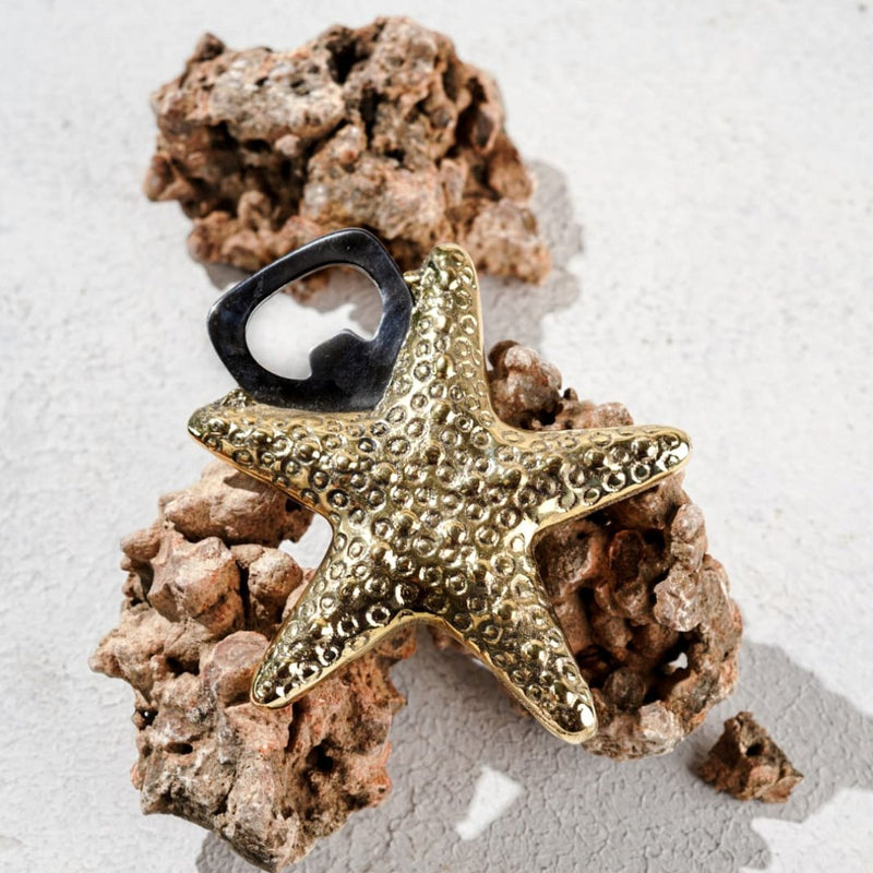 Buy Meen (Starfish) Brass Bottle Opener | Brass bottle opener | Bar Accessories | Shop Verified Sustainable Bar Glassware on Brown Living™