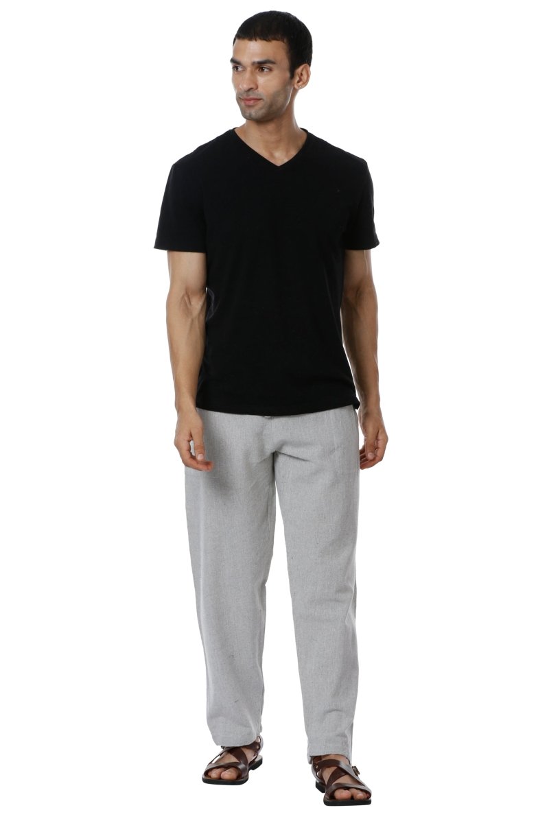 Buy Men's Combo Pack of 2 Lounge Pants | Grey & Melange Grey | GSM-170 | Free Size | Shop Verified Sustainable Products on Brown Living