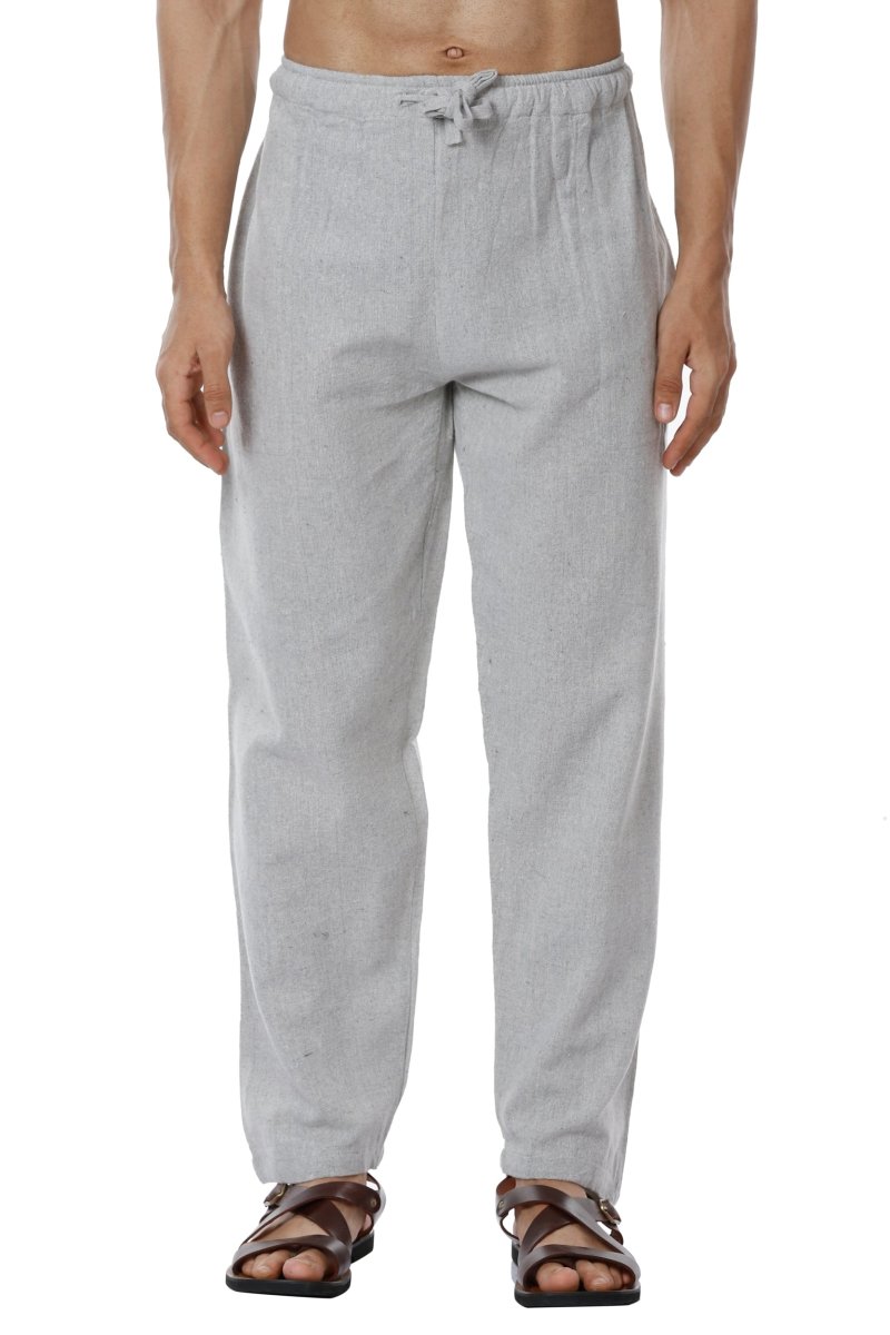 Buy Men's Combo Pack of 2 Lounge Pants | Grey & Melange Grey | GSM-170 | Free Size | Shop Verified Sustainable Products on Brown Living