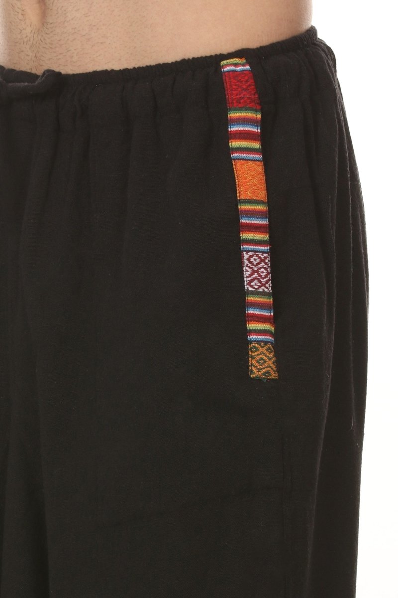 Buy Men's Tribal Harem | Black | Fits Waist Sizes 28 to 36 Inches | Shop Verified Sustainable Mens Pyjama on Brown Living™