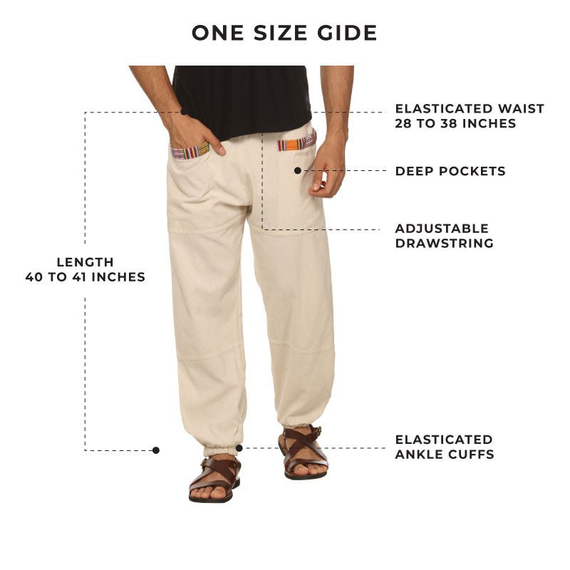 Buy Men's Hopper | Cream | Fits Waist Sizes 28 to 38 Inches | Shop Verified Sustainable Mens Pyjama on Brown Living™