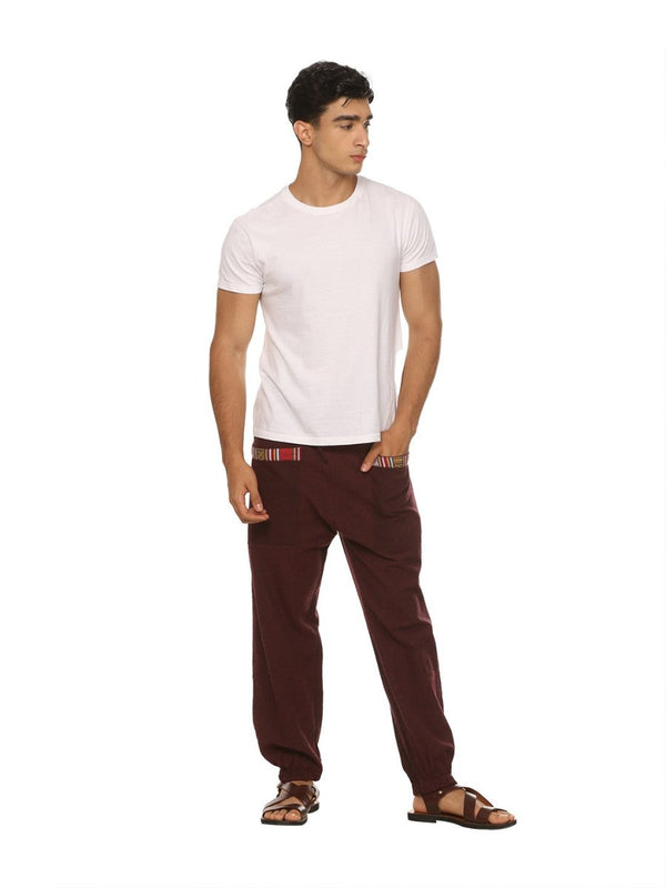 Buy Men's Hopper | Maroon | Fits Waist Sizes 28 to 38 Inches | Shop Verified Sustainable Products on Brown Living