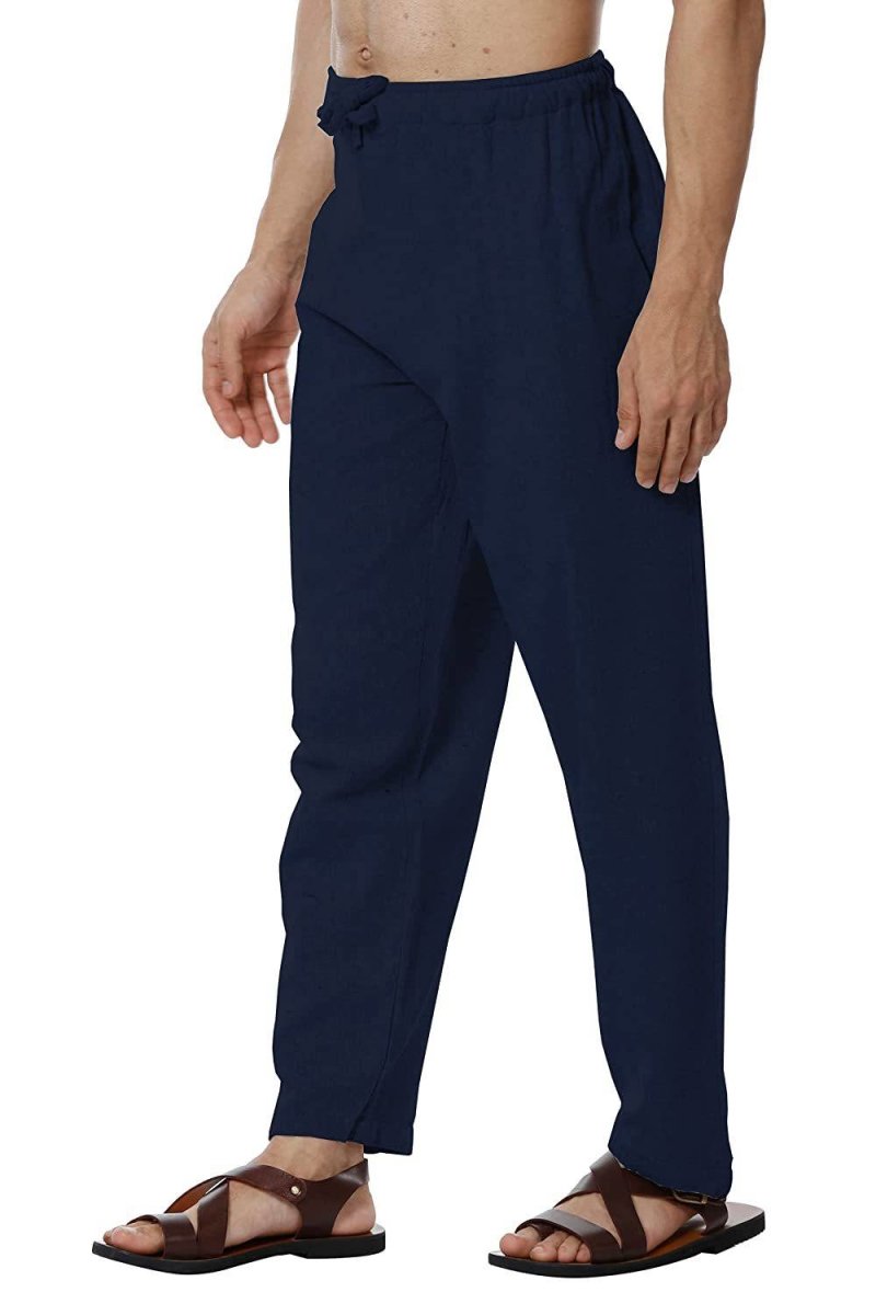 Buy Men's Lounge Pant | Dark Blue | GSM-170 | Free Size | AT1011 | Shop Verified Sustainable Products on Brown Living