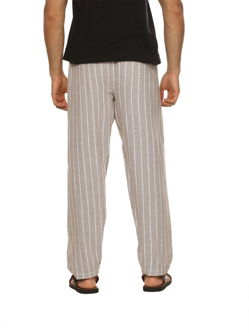 Buy Men's Lounge Pant | Grey Stripes | Fits Waist Size 28" to 36" | Shop Verified Sustainable Products on Brown Living