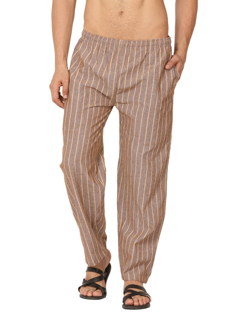 Buy Men's Lounge Pants | Brown Stripes | Fits Waist Size 28" to 36" | Shop Verified Sustainable Products on Brown Living