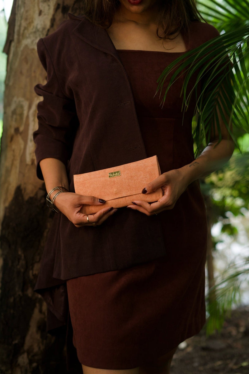 Mineral Dyed Slim Wallet - Patami/Apricot | Verified Sustainable Womens Wallet on Brown Living™