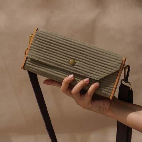 Buy Mini Clutch - Khaki | Shop Verified Sustainable Womens Clutch on Brown Living™