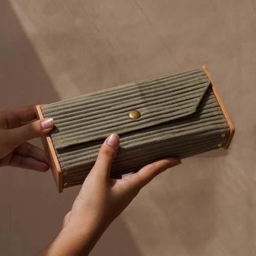 Buy Mini Clutch - Khaki | Shop Verified Sustainable Womens Clutch on Brown Living™