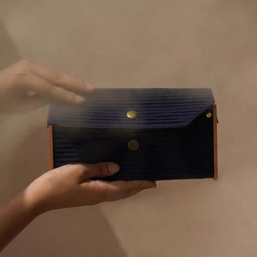 Buy Mini Clutch - Navy Blue | Shop Verified Sustainable Womens Clutch on Brown Living™