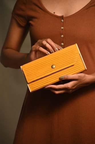 Buy Mini Clutch - Yellow | Shop Verified Sustainable Womens Clutch on Brown Living™