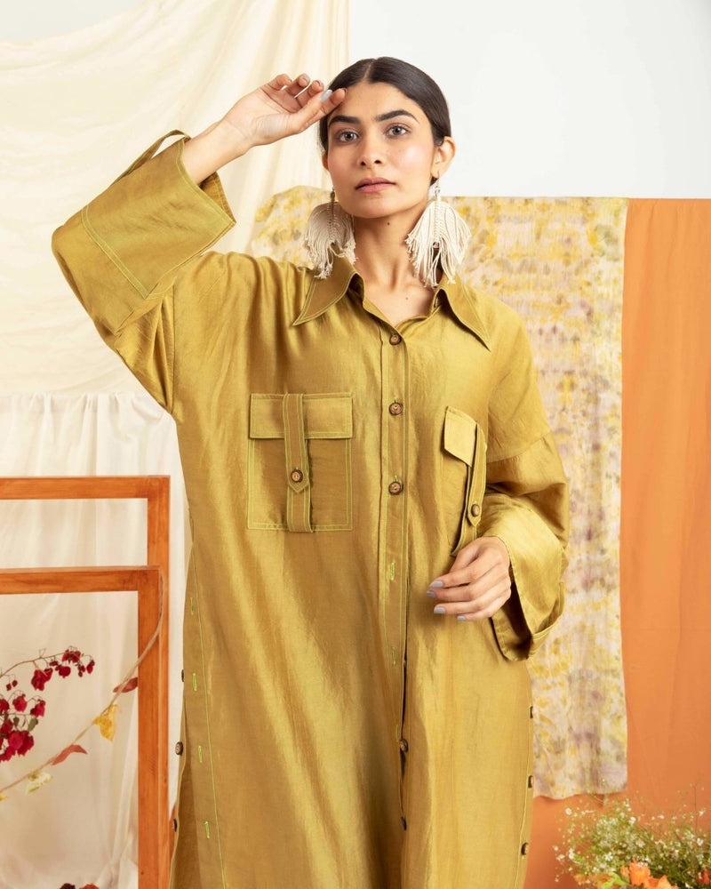 Buy Moss Green Shirt | Shop Verified Sustainable Womens Shirt on Brown Living™