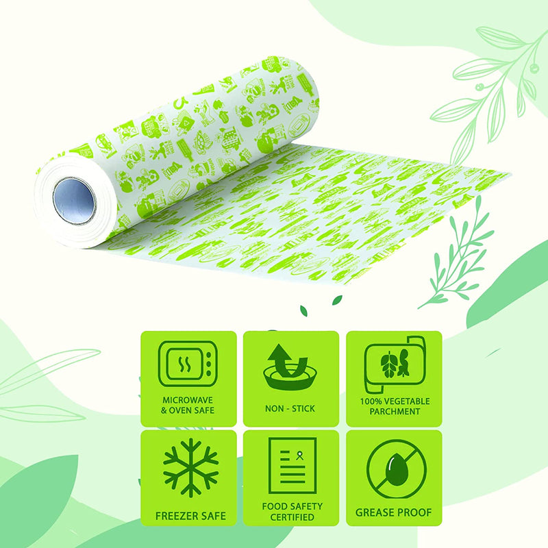 Multipurpose 11Inch Food Wrapping Paper Roll- 21 Meters | Verified Sustainable Cooking & Baking Supplies on Brown Living™