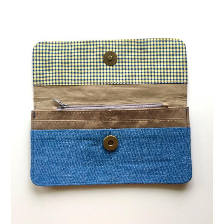 Buy Mystique Magic Sashiko Denim Wallet | Shop Verified Sustainable Womens Accessories on Brown Living™