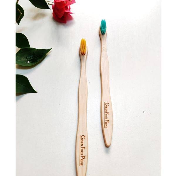 Buy Natural Bamboo Toothbrush - Pack of 2 | Shop Verified Sustainable Tooth Brush on Brown Living™