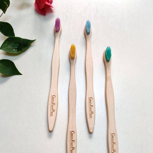 Buy Natural Bamboo Toothbrush - Pack of 2 | Shop Verified Sustainable Tooth Brush on Brown Living™