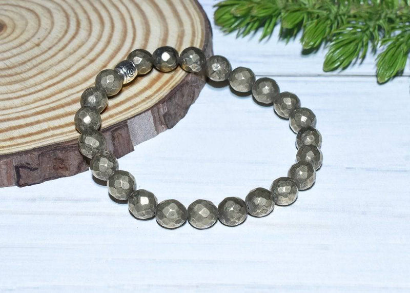 Buy Natural Certified Unisex Pyrite Bracelet - Natural Grey | Shop Verified Sustainable Womens Accessories on Brown Living™