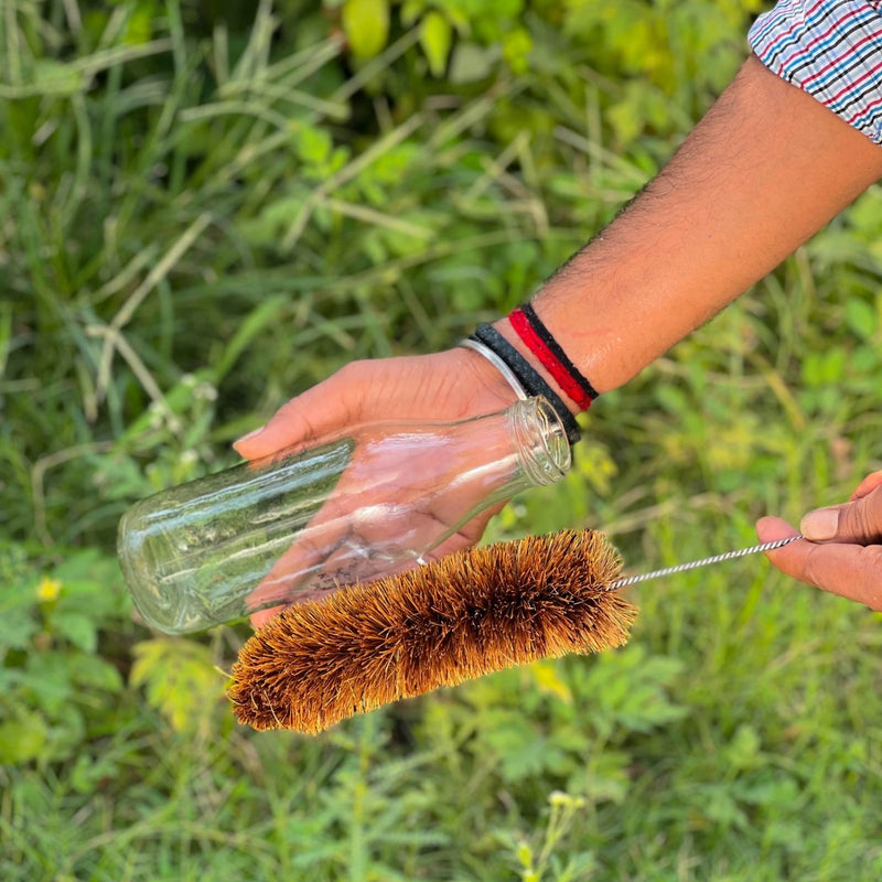 Buy Natural Coir Bottle Cleaner brush | Sturdy | Biodegradable | Plastic-free | Shop Verified Sustainable Cleaning Supplies on Brown Living™