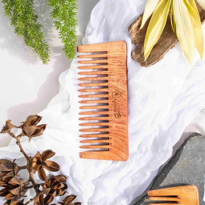 Buy Neem Shampoo Comb and Detangling comb | Shop Verified Sustainable Hair Comb on Brown Living™