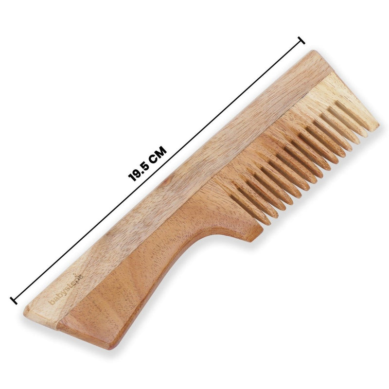 Buy Neem Wood Combs COMBO | Wooden Comb | Fine | Dual Combo | Shop Verified Sustainable Hair Comb on Brown Living™