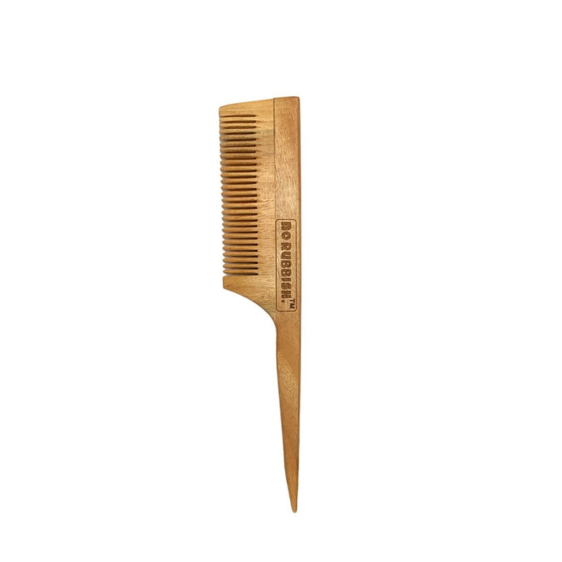 Buy Neem Wooden Comb (Pack of 1) | for Dandruff Free | Infused with Neem and Tulsi | Fine Hair Tail Comb | Shop Verified Sustainable Hair Comb on Brown Living™