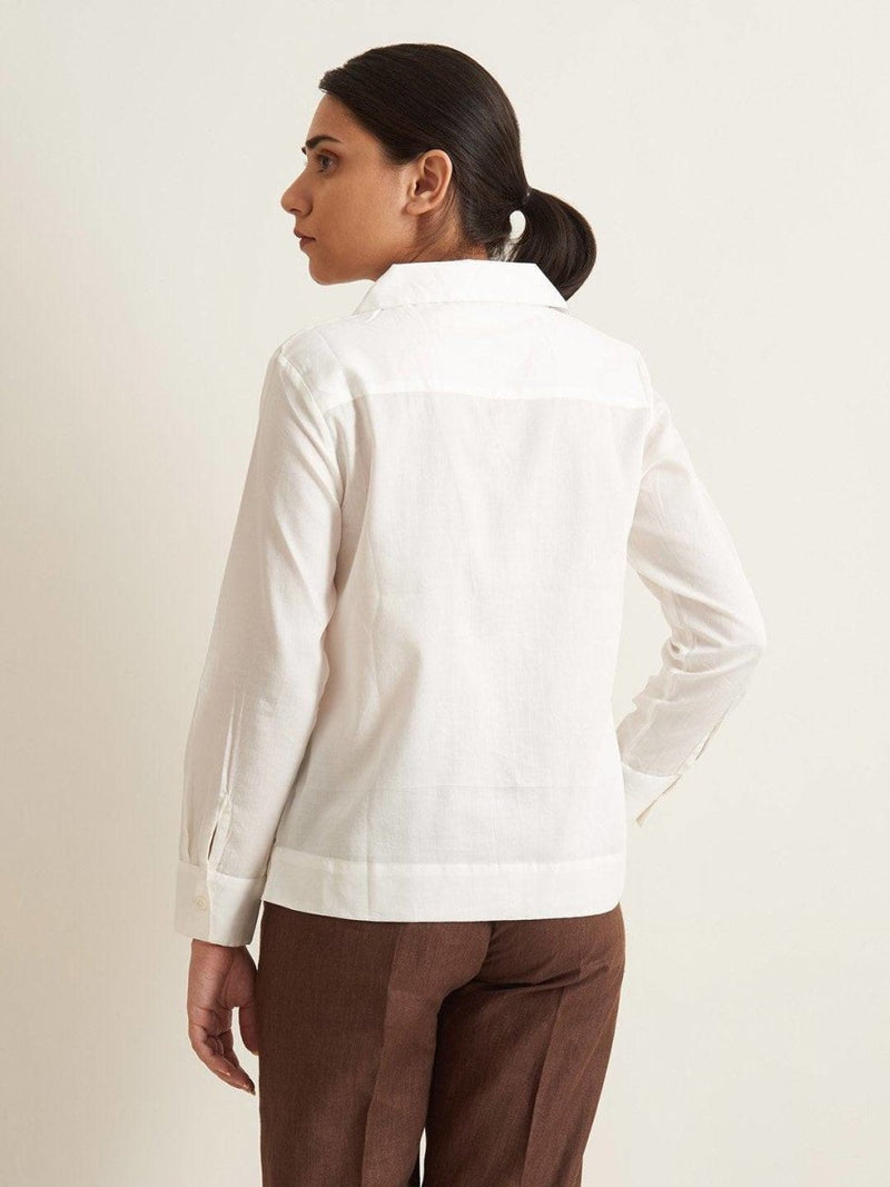 Buy Notch Collar Shirt | Shop Verified Sustainable Womens Shirt on Brown Living™