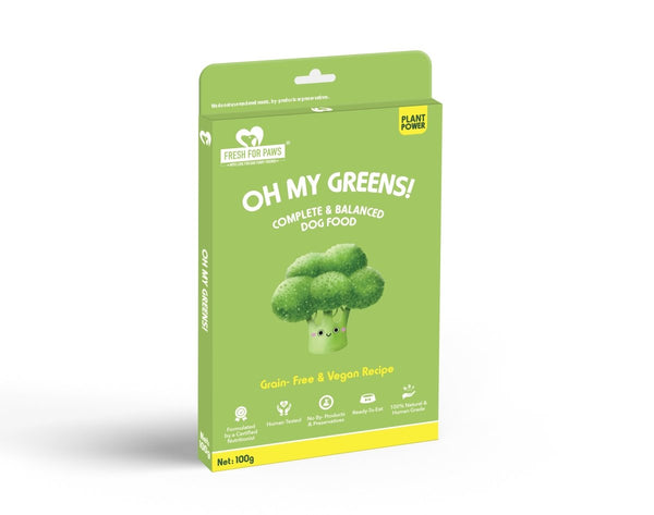 Buy Oh My Greens | 100 gram pack of 3 | Shop Verified Sustainable Pet Food on Brown Living™