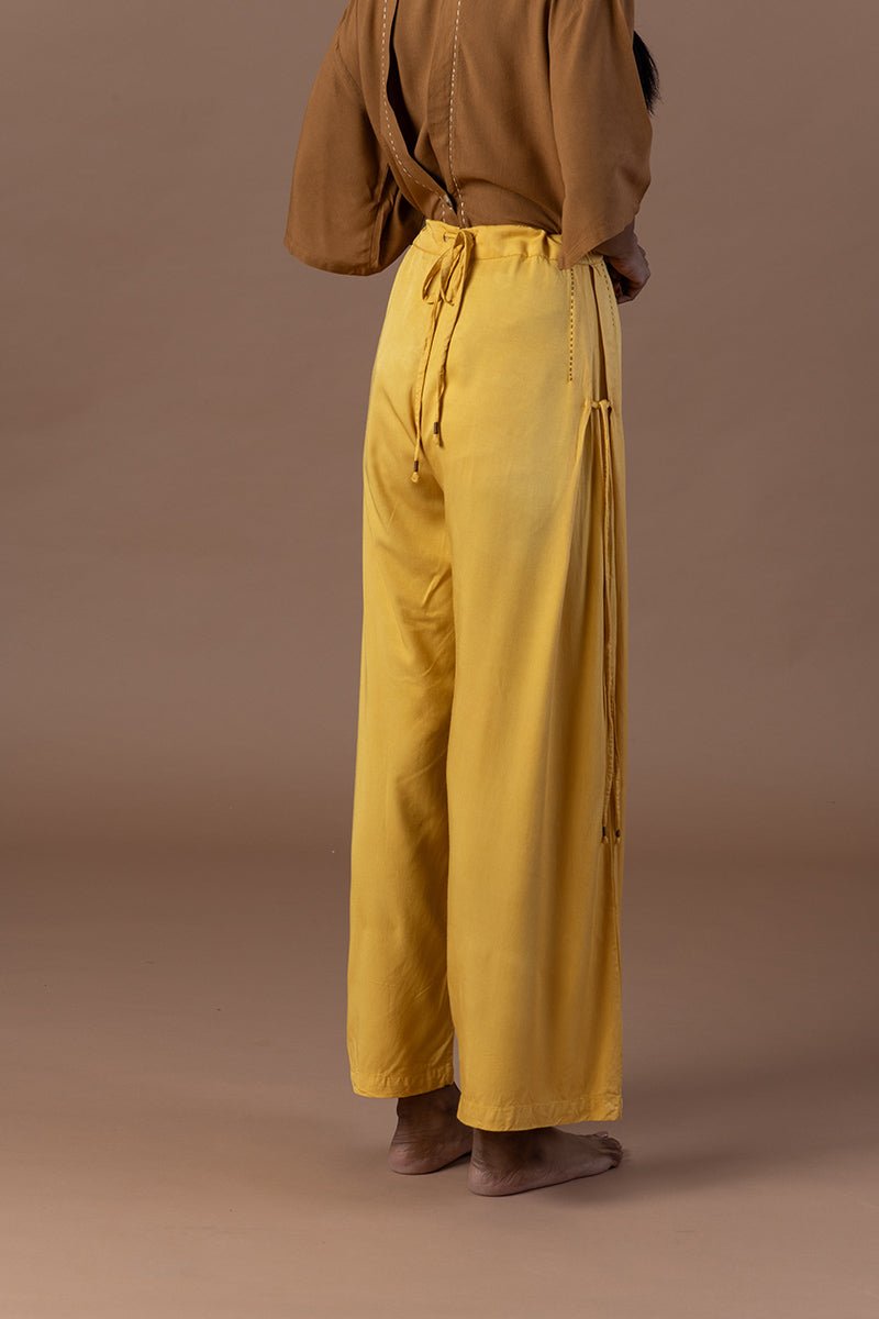 Buy Onir Viscose Fabric Pleated Pants | Shop Verified Sustainable Womens Trouser on Brown Living™