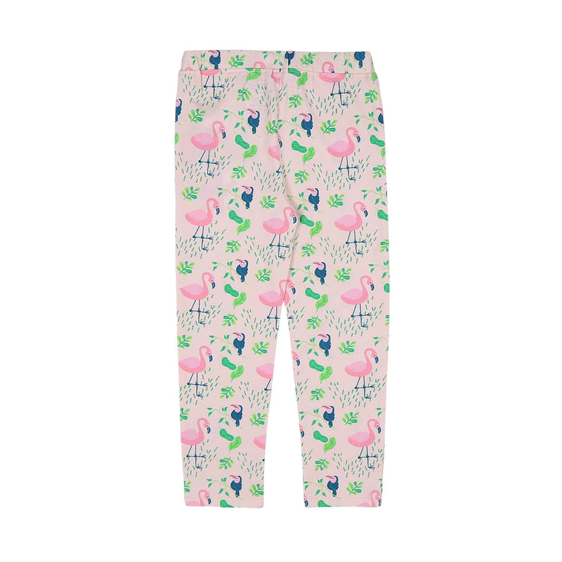 Organic Cotton Leggings- Flamingo Forrest | Verified Sustainable Girls Leggings on Brown Living™