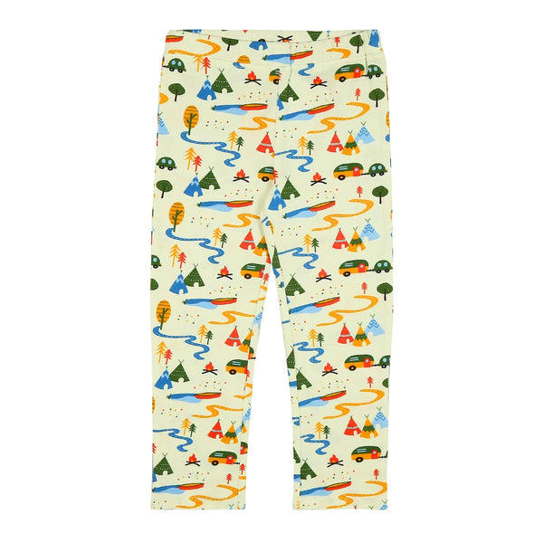 Organic Cotton Leggings- Happy Camping | Verified Sustainable Girls Leggings on Brown Living™