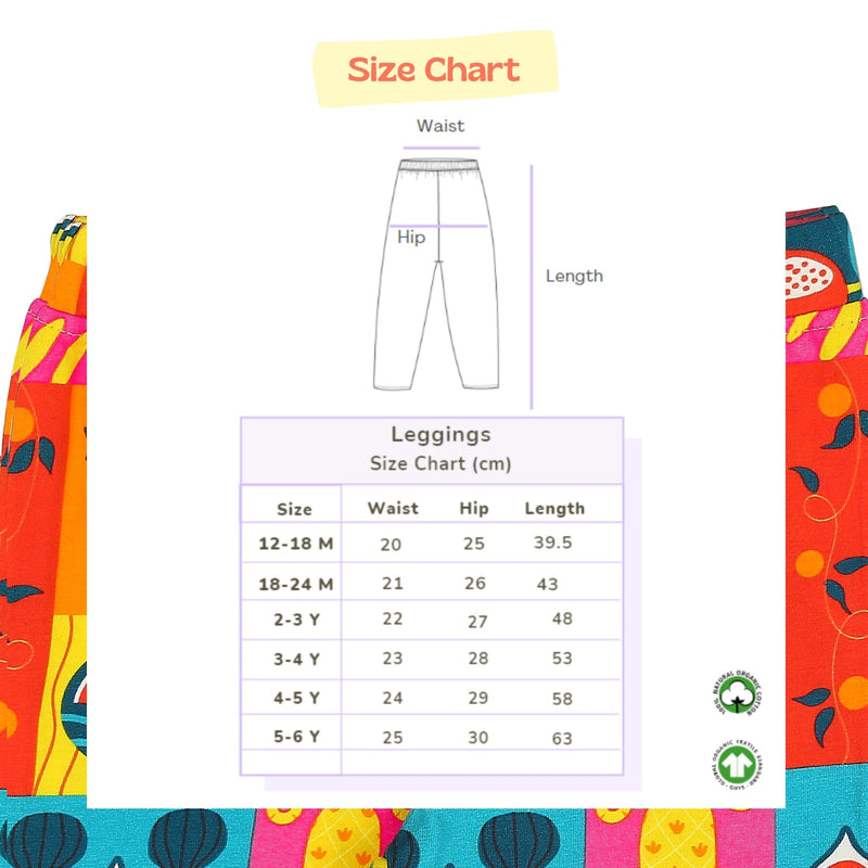 Organic Cotton Leggings- Mixed Fruit | Verified Sustainable Kids Leggings on Brown Living™