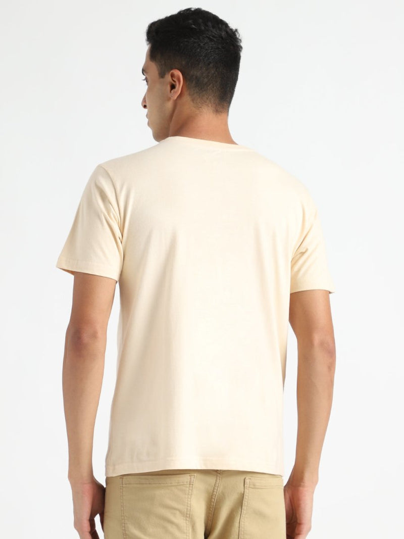 Buy Organic Cotton & Naturally Dyed Rust Cream Men'sT-shirt | Shop Verified Sustainable Mens Tshirt on Brown Living™