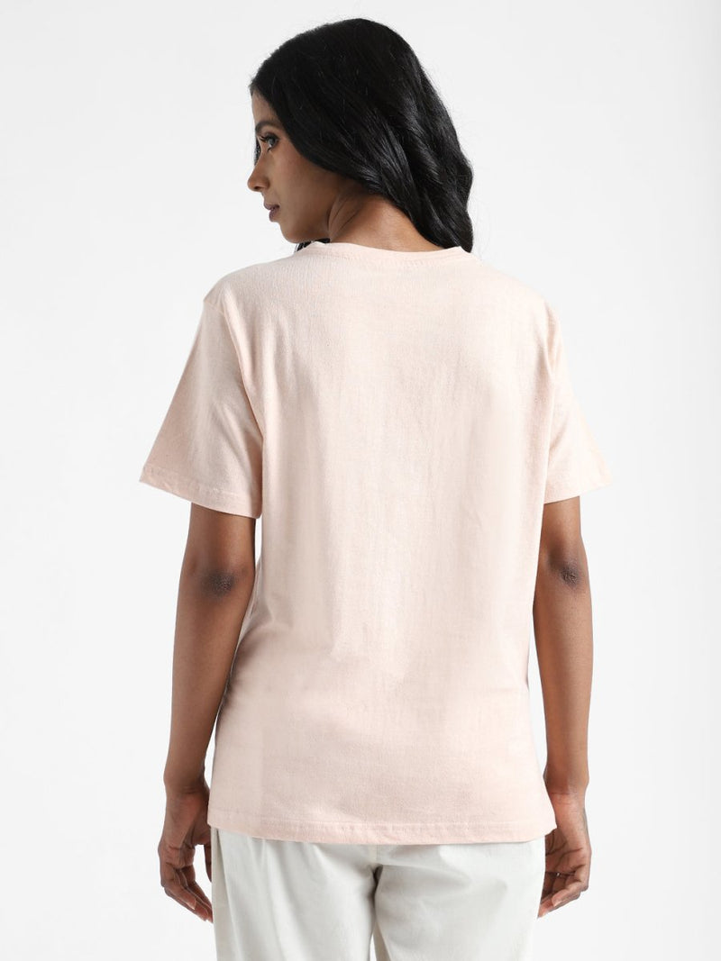 Buy Organic Cotton & Naturally Fiber Dyed Baby Pink Women's T-shirt | Shop Verified Sustainable Womens T-Shirt on Brown Living™