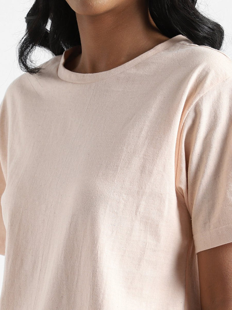 Buy Organic Cotton & Naturally Fiber Dyed Baby Pink Women's T-shirt | Shop Verified Sustainable Womens T-Shirt on Brown Living™