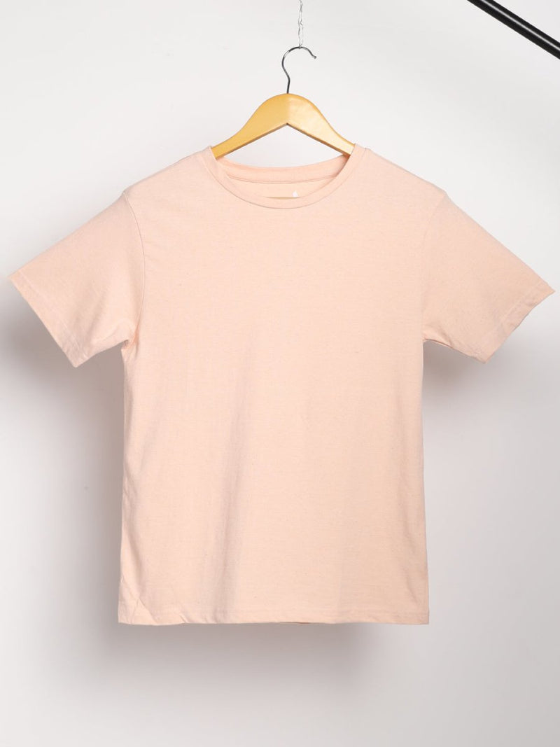 Buy Organic Cotton & Naturally Fiber Dyed Baby Pink Women's T-shirt | Shop Verified Sustainable Womens T-Shirt on Brown Living™