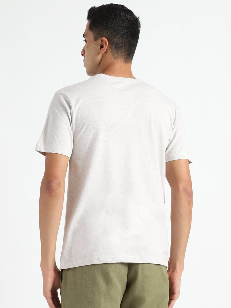 Buy Organic Cotton & Naturally Fiber Dyed Grey Melange Men's T-shirt | Shop Verified Sustainable Mens Tshirt on Brown Living™